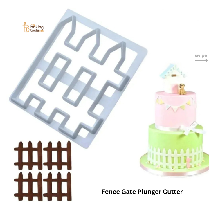 Fence Gate Plunger Cutter Fondant Cookie Biscuit Clay Cutter - 1 Pcs